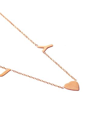 Kette Joy Quote Goldfarbe Edelstahl h5 Bild2