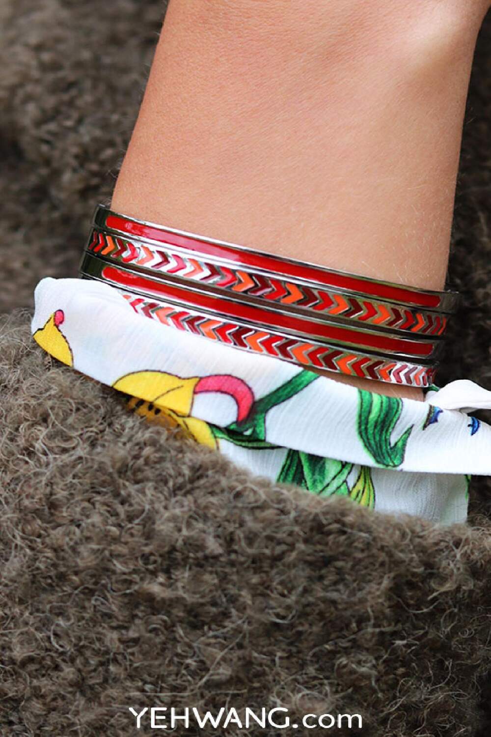 Armband Colored Line Braun Edelstahl h5Bild2