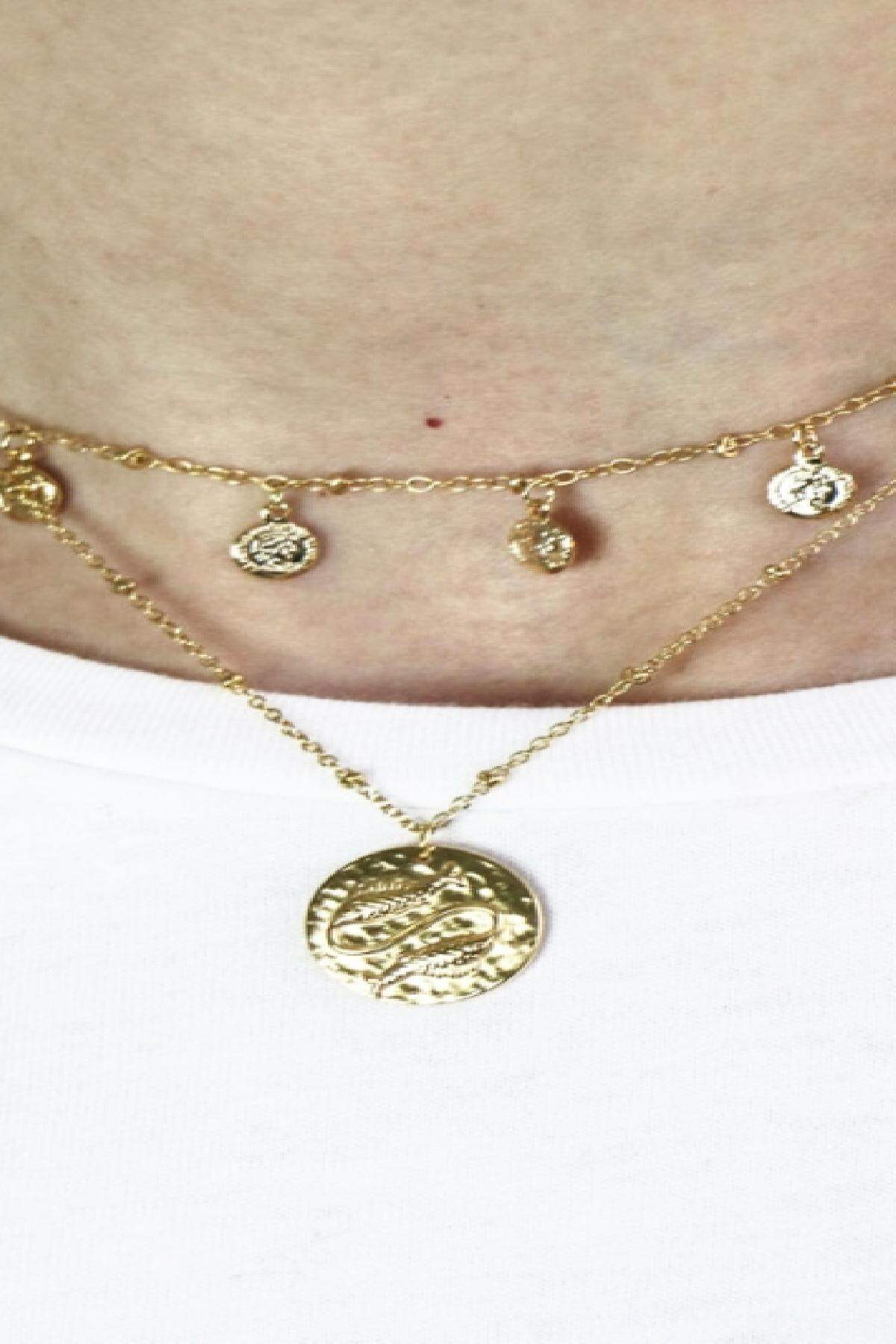 Collana moneta carina Gold Copper Immagine2