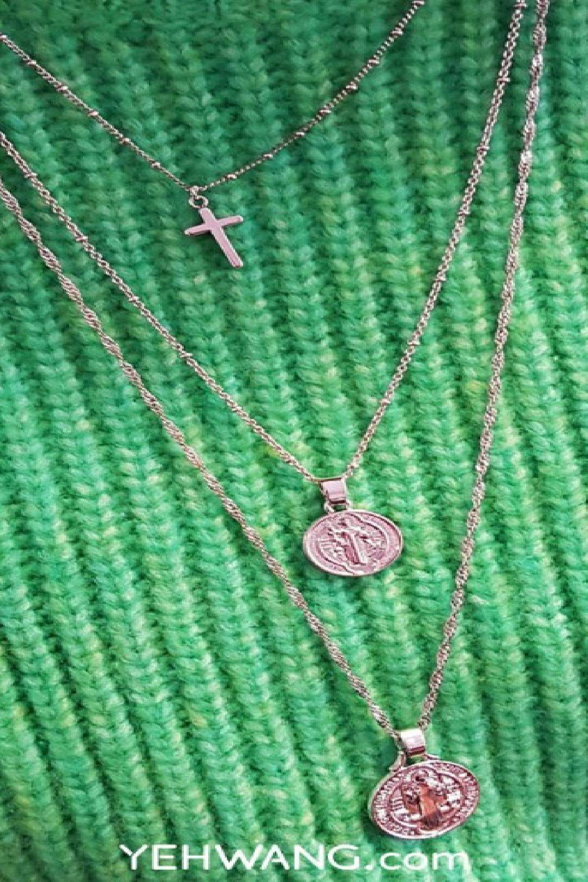 Collana Chic Croce Silver Color Gold Color Standard Immagine2